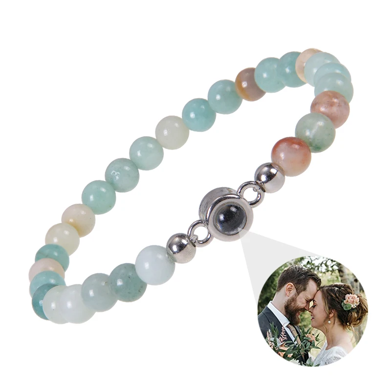 Personalisiertes Armband mit Bild im Inneren, Projektionsarmbänder mit Fotos, Bildarmband, personalisierte Erinnerungsgeschenke