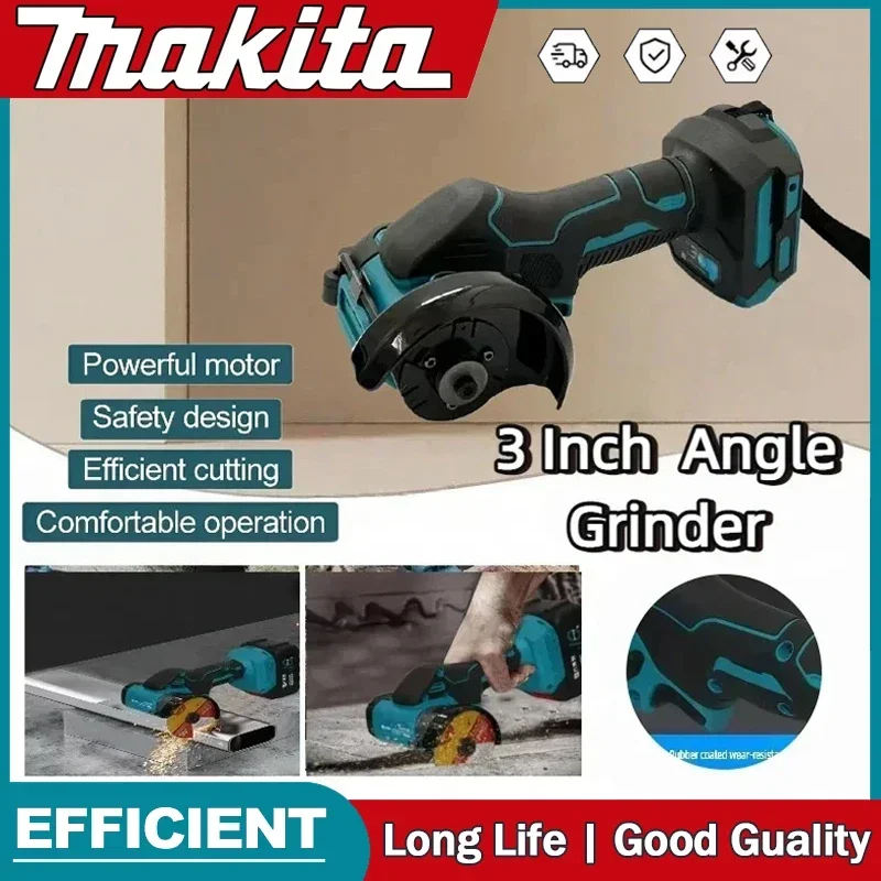 

Новая аккумуляторная мини-угловая шлифмашина Makita 3 дюйма, электрическая отрезная пила, электроинструмент 20В с аккумулятором