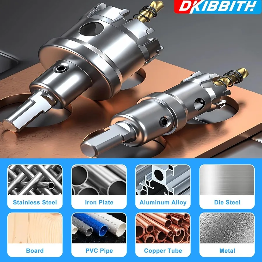 TCT هول المنشار مجموعة 2 حزمة من 1 2 12 مللي متر الثقيلة كربيد التنغستن يميل ثقب القواطع للفولاذ المقاوم للصدأ معتدل الصلب النحاس الحديد B #4