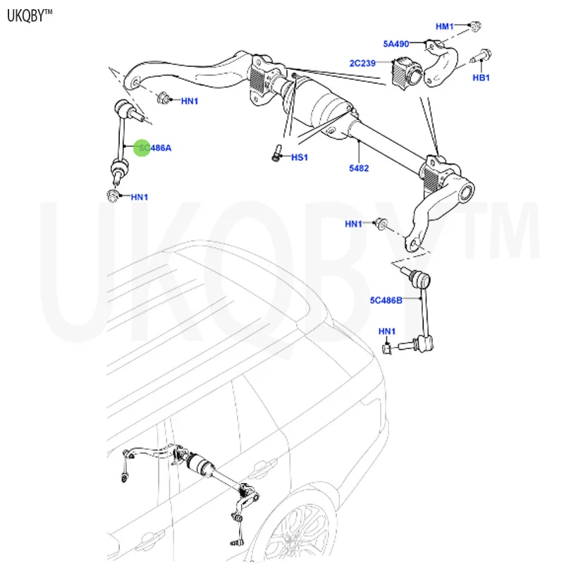 The fifth generation La n d Ro ve r Dis co ve ry 2017 LR048092 connecting rod balance bar