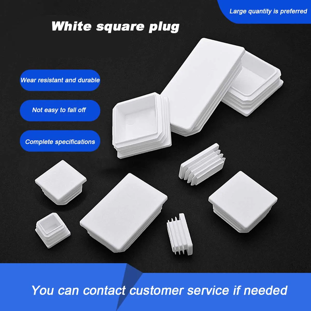 

Stainless Steel Pipe Plug/White Plastic Circular Plug 16mm-114mm