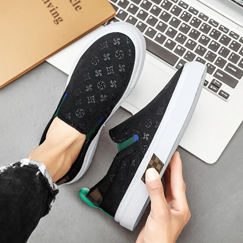 الصيف الرجال أحذية رياضية تنفس قماش الحرير الجليد أحذية مسطحة المتسكعون الرجال الانزلاق على أحذية كسول أحذية رياضية Zapatos Deportivos