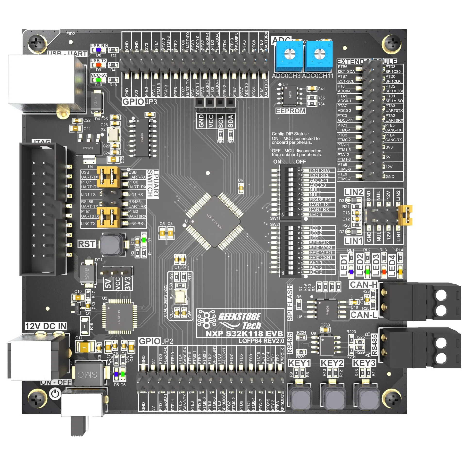 NXP S32K118 Development Evaluation Board Sample Source Code Videos (2x LIN, 1x CAN FD)