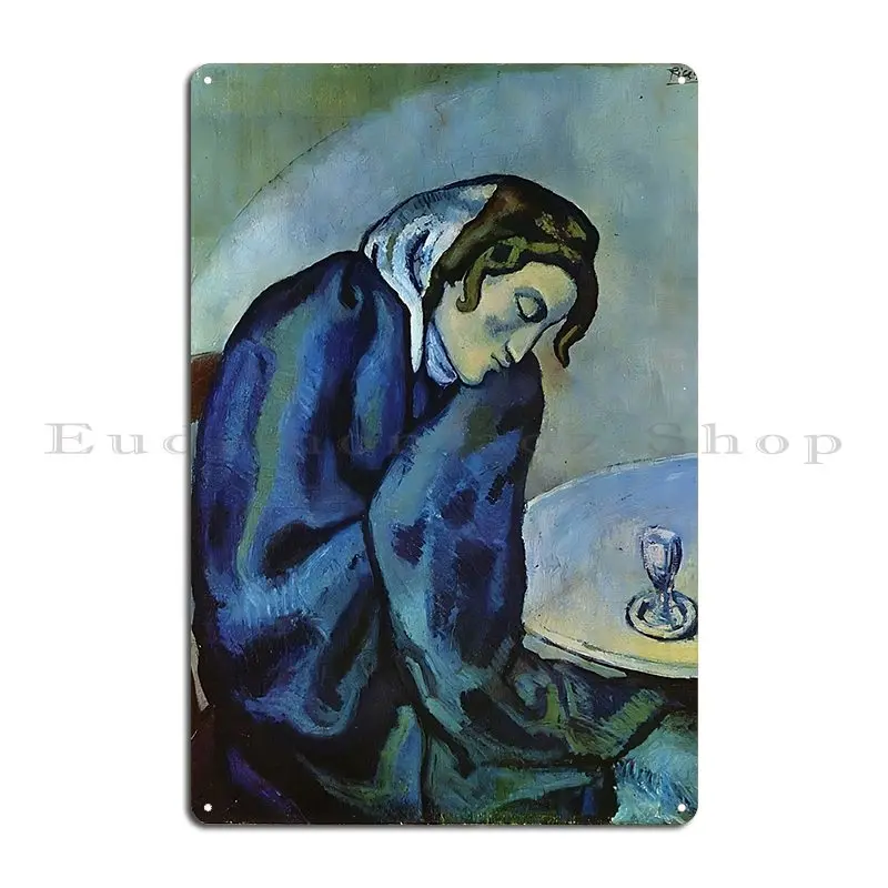 Drunk Woman Is Tired 1902 Metal Sign Wall Cave Retro Design Cinema Pub Tin Sign Poster