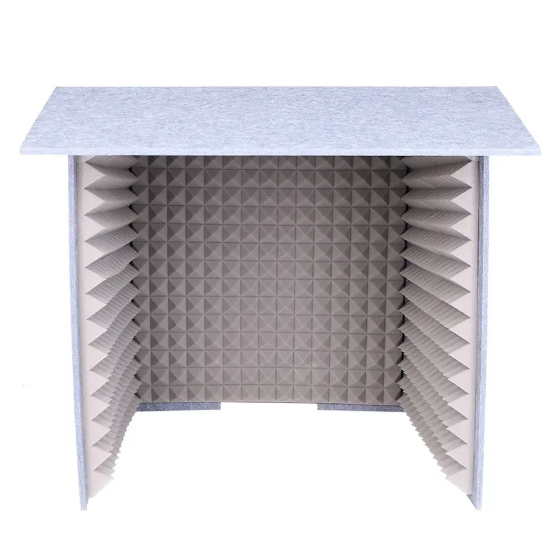 Desktop Recording Studio Noise Reduction Cover, Sound Insulation Booth for Home Office, Simple Mic Isolation Shield
