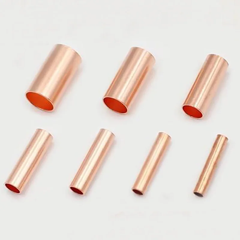 Copper Butt Connecting Pipe Wire Joint Small Copper Tube Butt Terminal Cable Lug Connection Tube Wire Connector