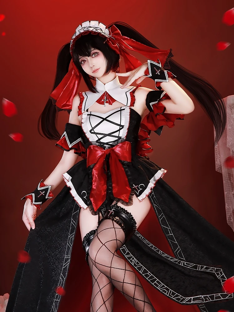 

Pre-sale New Date A Live Kurumi Cosplay Costume Gorgeous Sexy Anime Sweat Dress Women Halloween Party Role Play Clothing