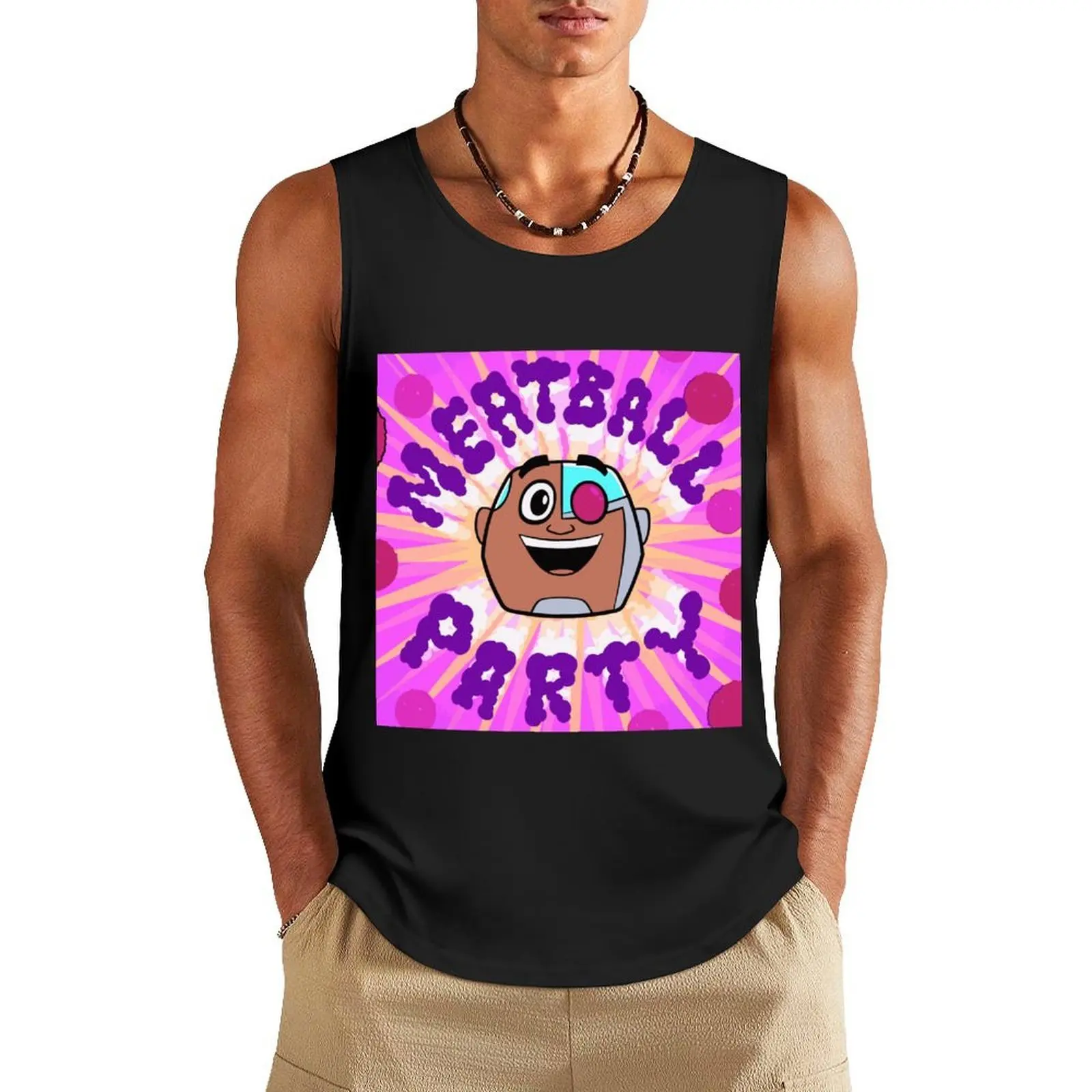 

Meatball Party! Tank Top men gym gym training accessories Gym man Men's vest