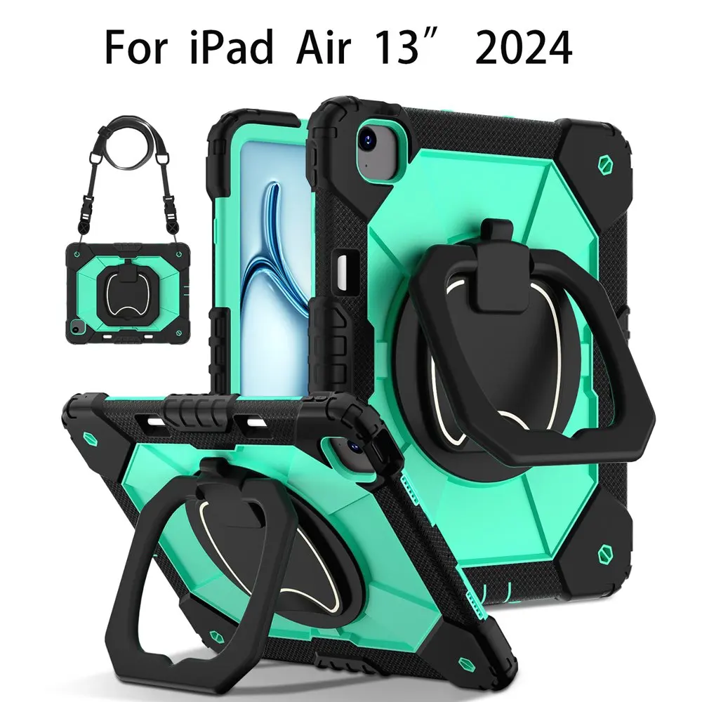 Para ipad ar 13 2024 m2 a2898 a2899 a2900 caso crianças tablet capa de silicone + pc caso para apple ipad ar m2 13 