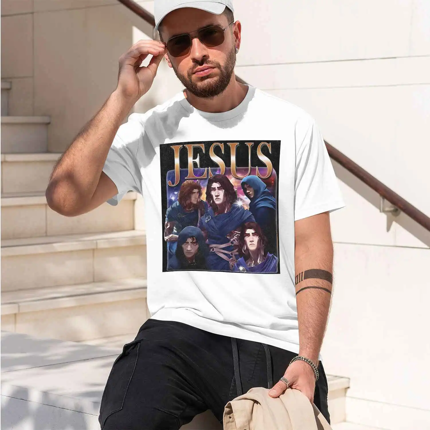 Anime Arcane Viktor Glorious Ovulation Grh T Shirt Men Vintage Washed T-shirts Casual d T-shirt Harajuku Tops 2026 New Model Men