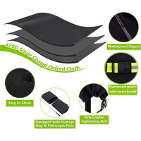1PC CGarden Umbrella Cover Waterproof 420D Oxford Cloth Outdoor Cantilever Parasol Cover With  Fluorescent Tape Windproof