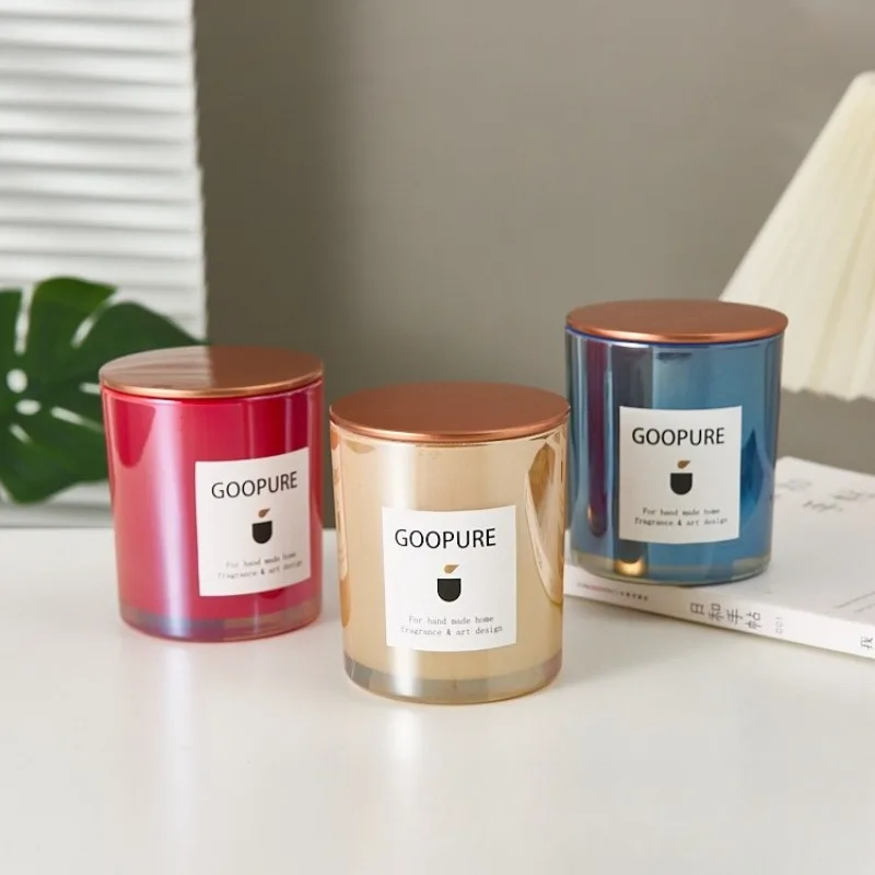 

10oz Glass Candle Holder, Empty Colored Glass Candle Cup for Wax Filling or Tealight