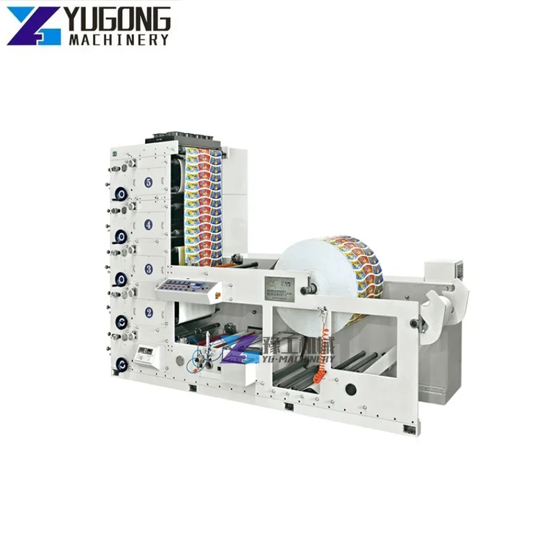 Automatic Flexo Self-Adhesive Label Flexo Printing Machine High Speed Cardboard Die Cutting Rolls Flexo Printing Machine