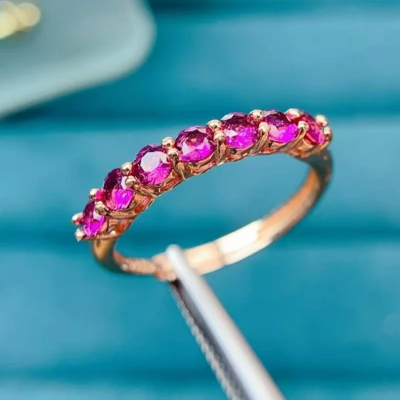 

Кольцо с натуральным гранатом из серебра 925 пробы, ювелирное изделие с гранатом, с сертификатом, минималистичное кольцо-ободок из серебра, изысканное ювелирное украшение, подарок для женщин