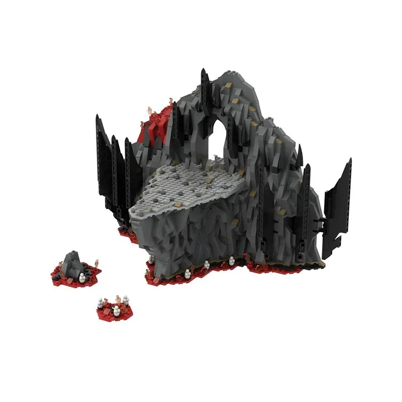 Magical Rings Moc Building Blocks Movie Scene Doomsday Furnace Model Technology Bricks DIY Assembly Street View Toys Gifts