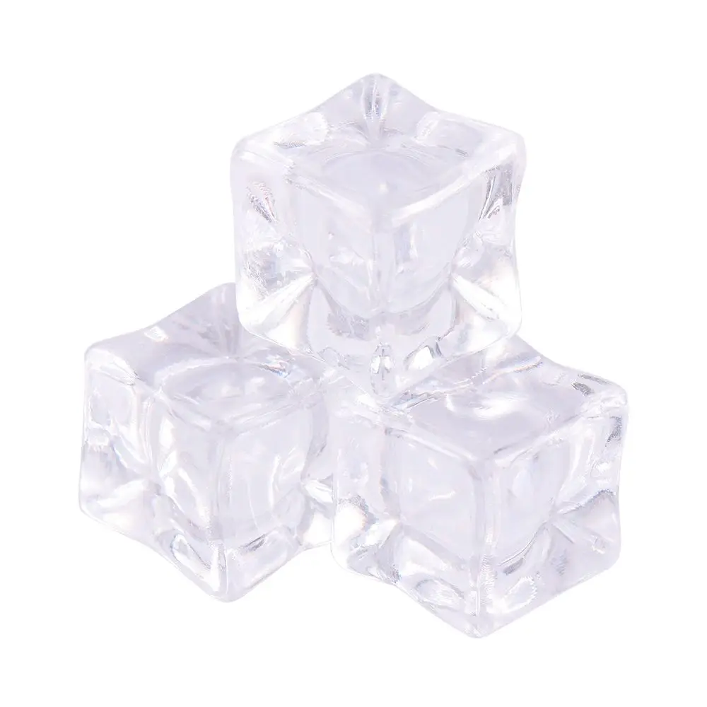 Shape 10Pcs Photography Props DIY Accessories Decoration Crafts Artificial Ice Acrylic Cubes Fake Crystal Simulate Ice Cubes