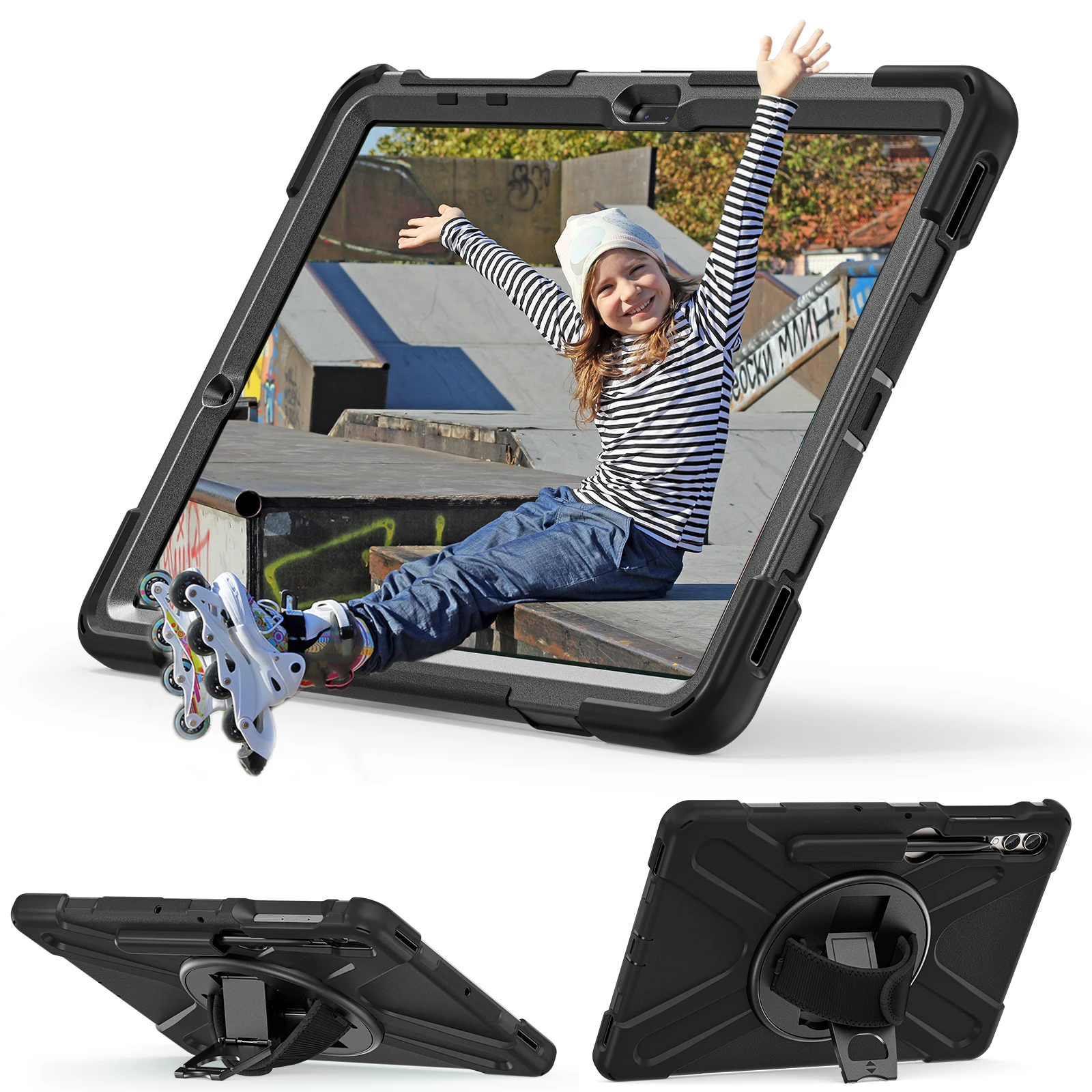 Rugged Case Universal For Samsung Tab S10 S9 S8 S7 Plus FE 12.4