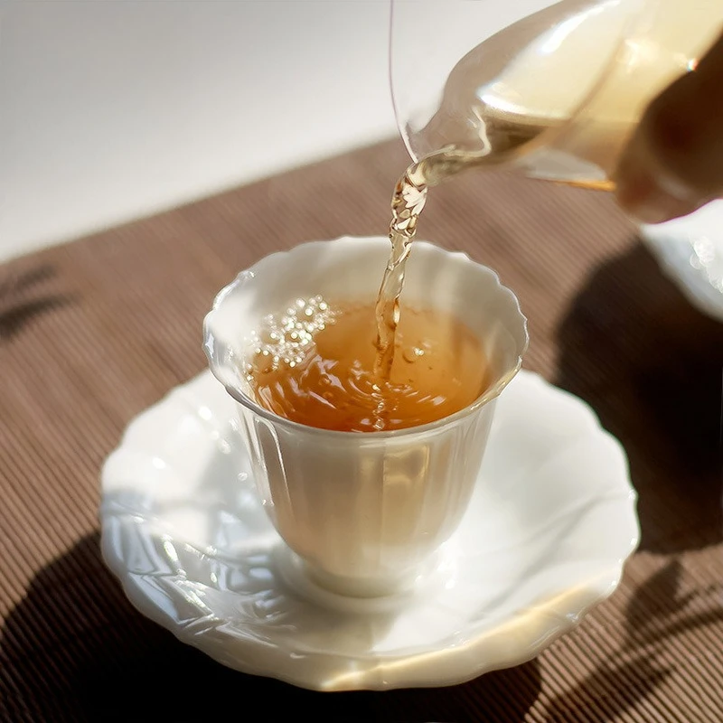 فنجان الشاي الصيني Dehua Suet اليشم الخزف الأبيض اليدوية رائعة كوب رئيسي الكونغ فو كوب صغير كوب شاي #2