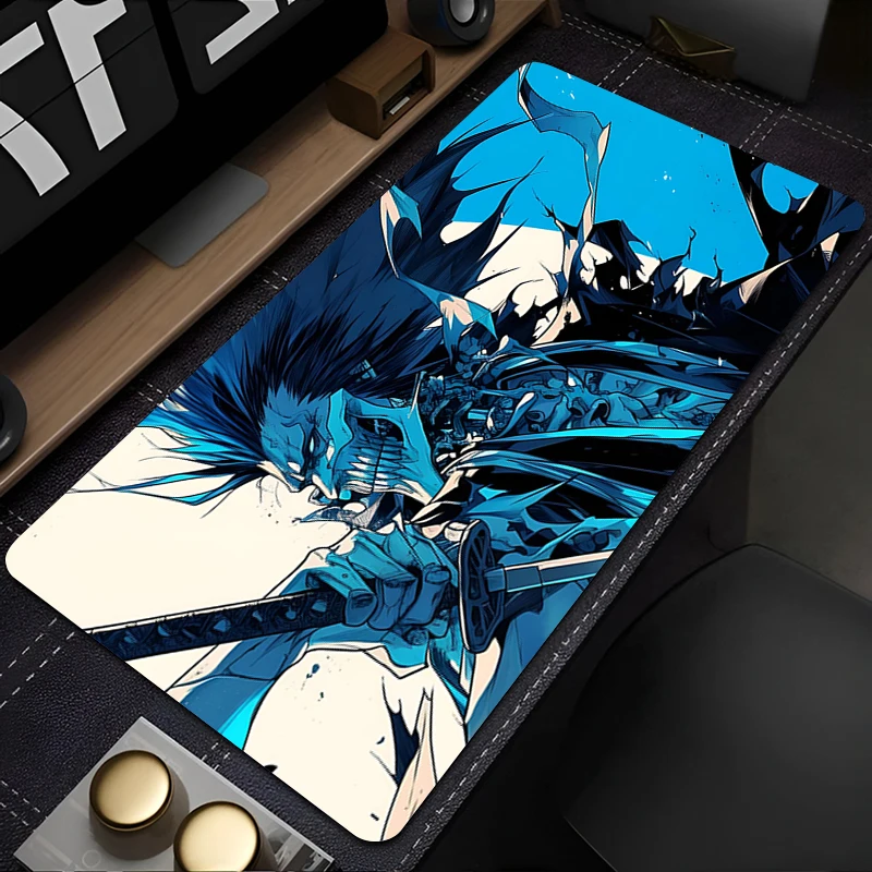 Japan Anime Bleach Mouse Pad Cartoon Grimmjow Keyboard Gaming Large Mousepad Keyboard Gamer Table Mat Large Non-Slip Laptop Pads