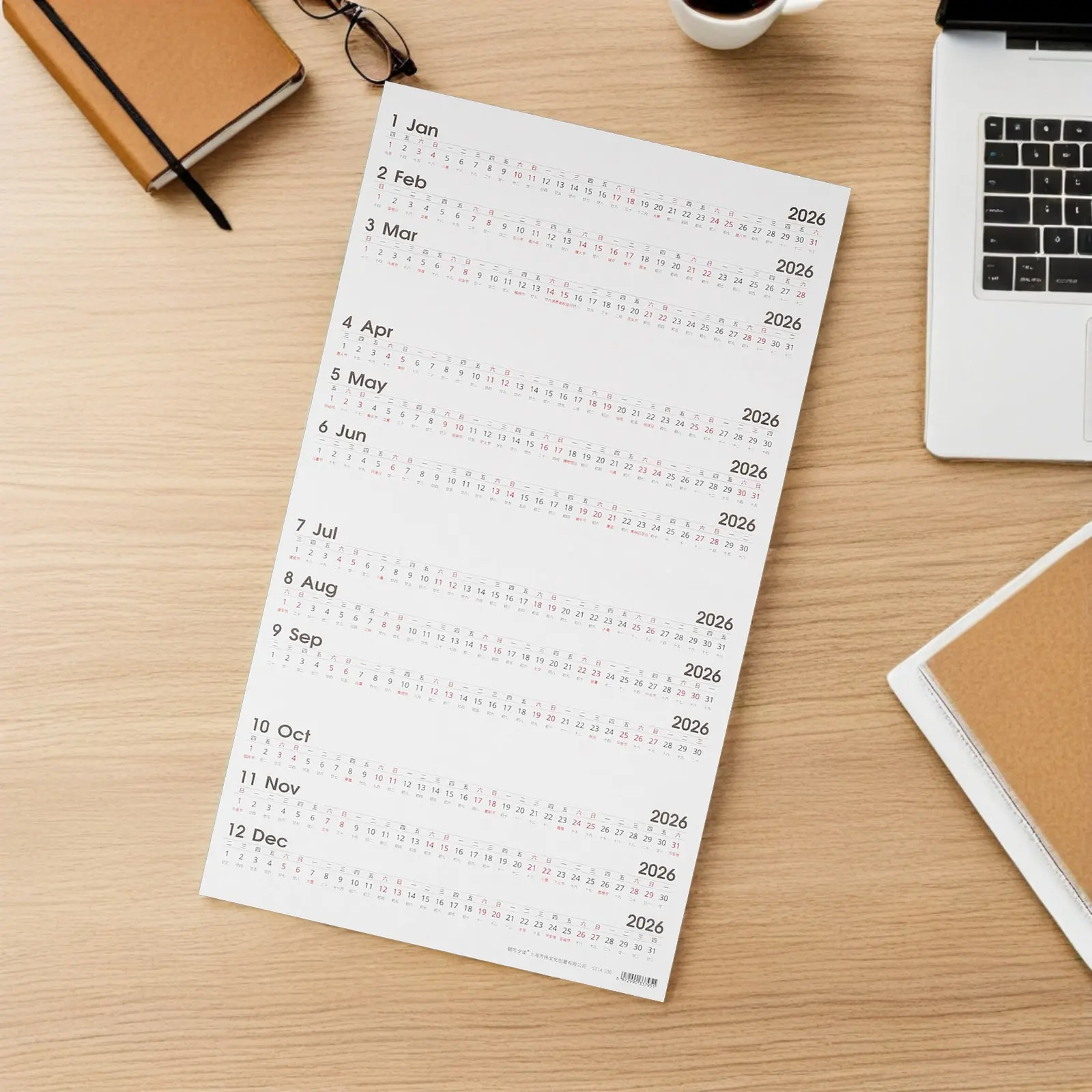 

3 Sheet 2026 Full Year Calendar Stickers Monthly Date Planner Adhesive Divider Tabs for Notebook Journal Daily Schedule