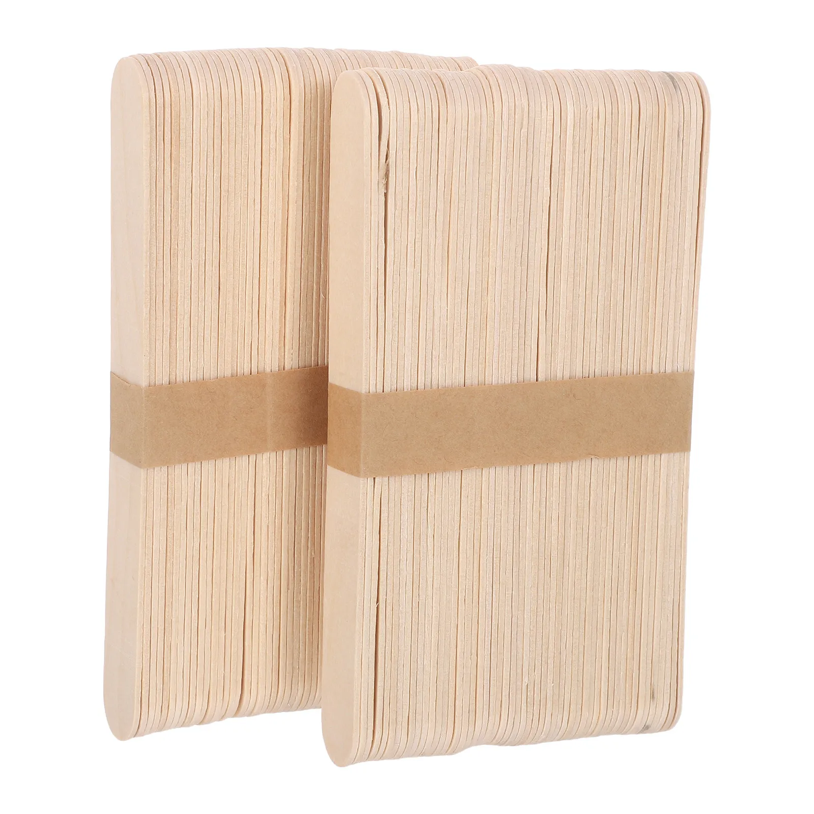 100Pcs Tongue Wooden Sticks Smooth Surface Individual Wrapped Safe Disposable Wax Applicator Craft Spa DIY Arts