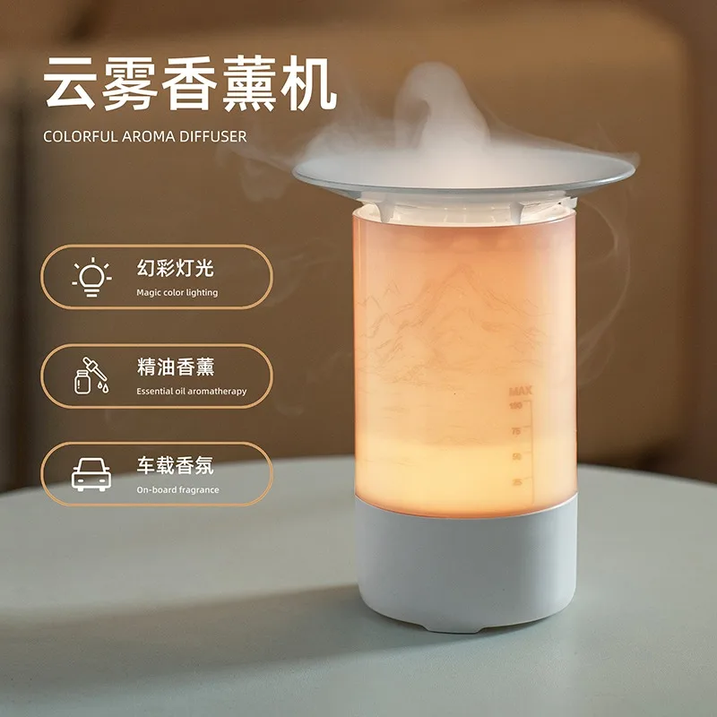 

Cloud Diffuser Silent Essential Oil Diffuser USB Car Humidifier Colorful Ambient Light