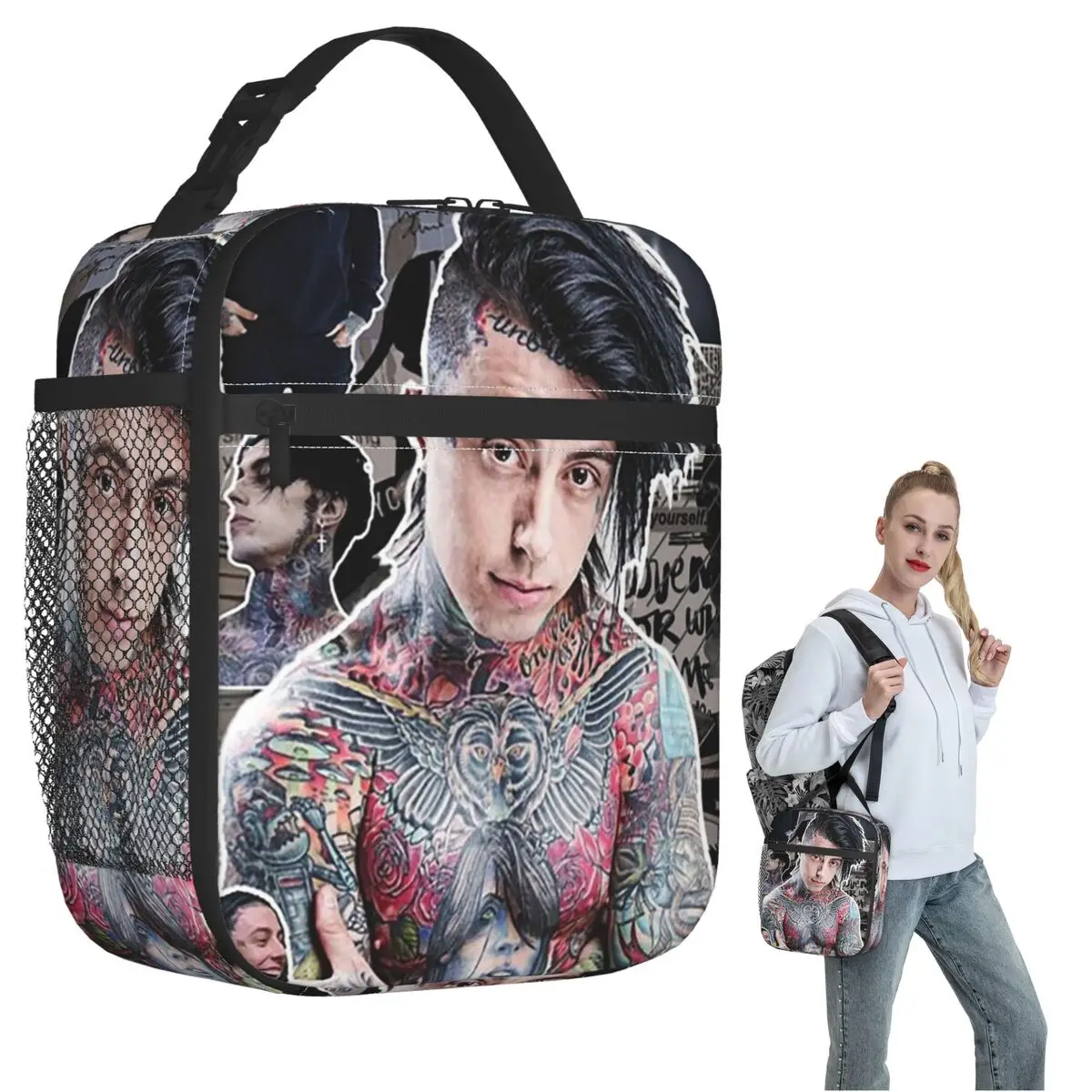 Ronnie Radke Photo Collage High Quality Insulated Lunch Bag for Women Children Leakproof Food Boxes Thermal Lunch Box Tote