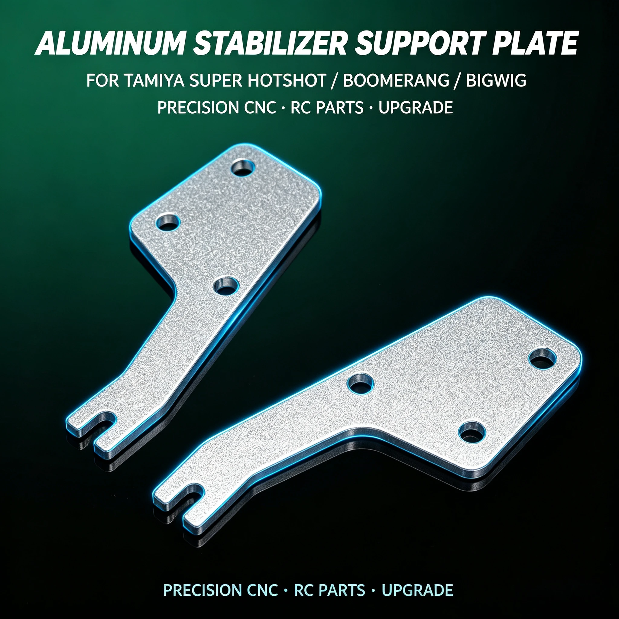 Aluminum Stabilizer Support Plate for Tamiya Super Hotshot Boomerange BIGWIG Car