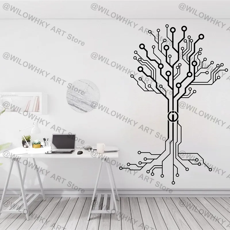 Game Software IT Office Modern Decor Creative Wallpaper Decal Office Technology Game Room Dress Up Art Vinyl Wall Sticker Gift