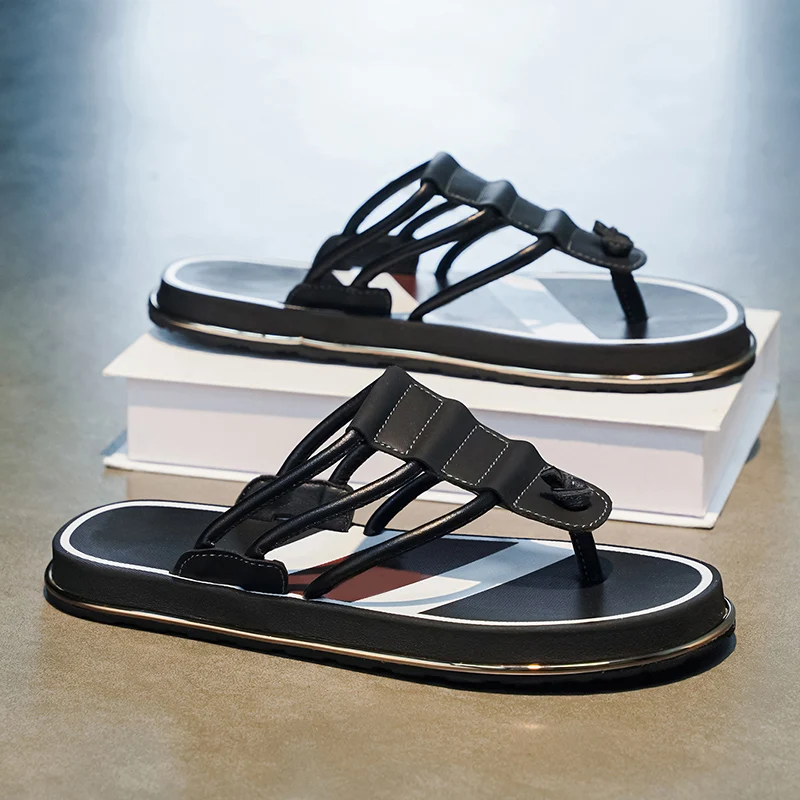 

Men's Beach Sandals 2026 Summer New High Level Anti-Odor Anti-Slip Wear-Resistant Trendy Soft Bottom Clog Footwear Casual Shoes
