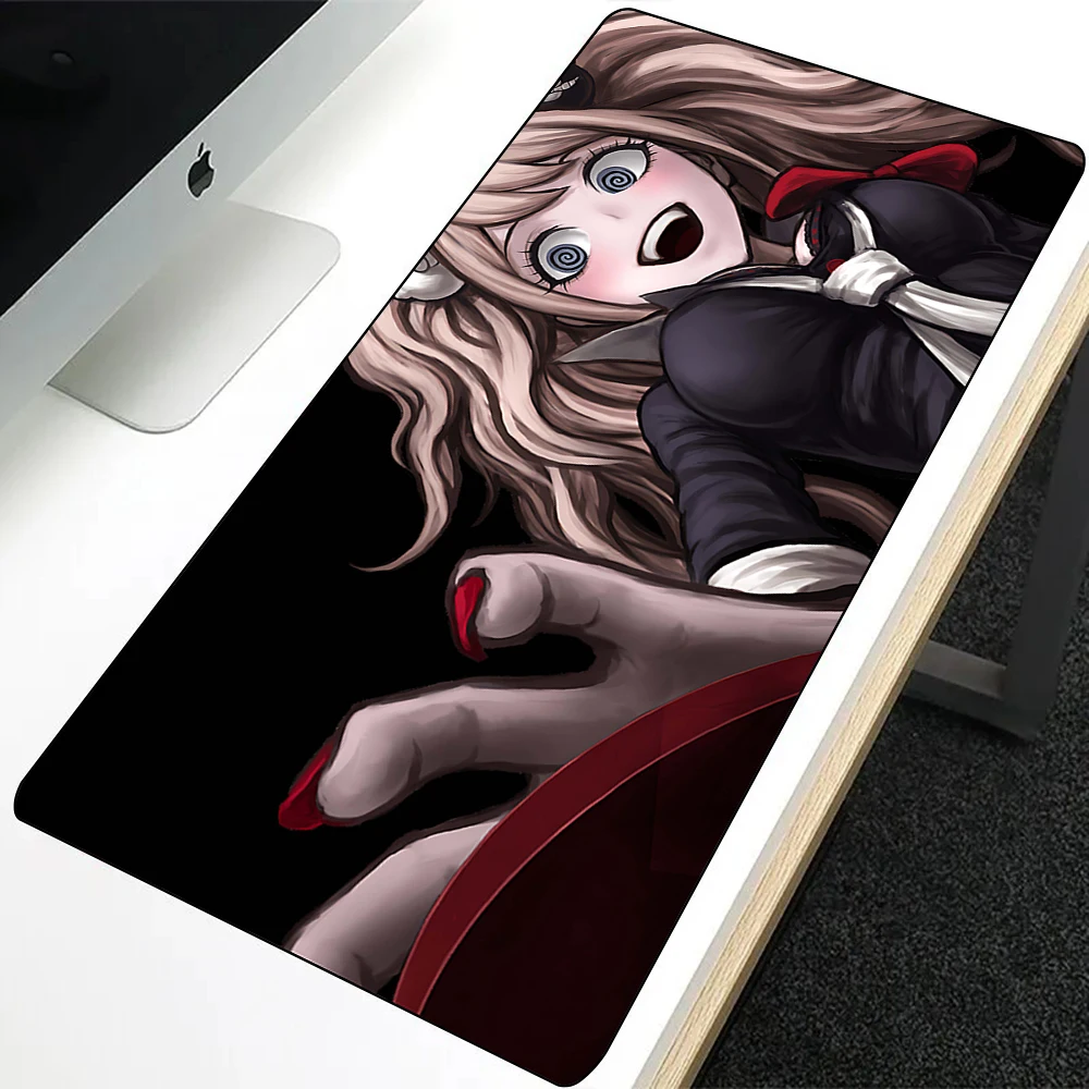 Danganronpa-コンピューターゲーマー用の滑り止めマウスパッドHD印刷、ロックエッジ付き、サイズ90x40cm、キーボード、PC、デスクトップ用