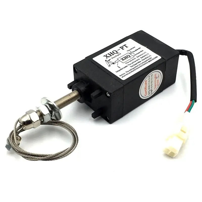 ABJI-XHQ-PT Flameout For Generator Power On/Off Pull Control 12/24V Normally Open Solenoid Valve Shutdown Device B