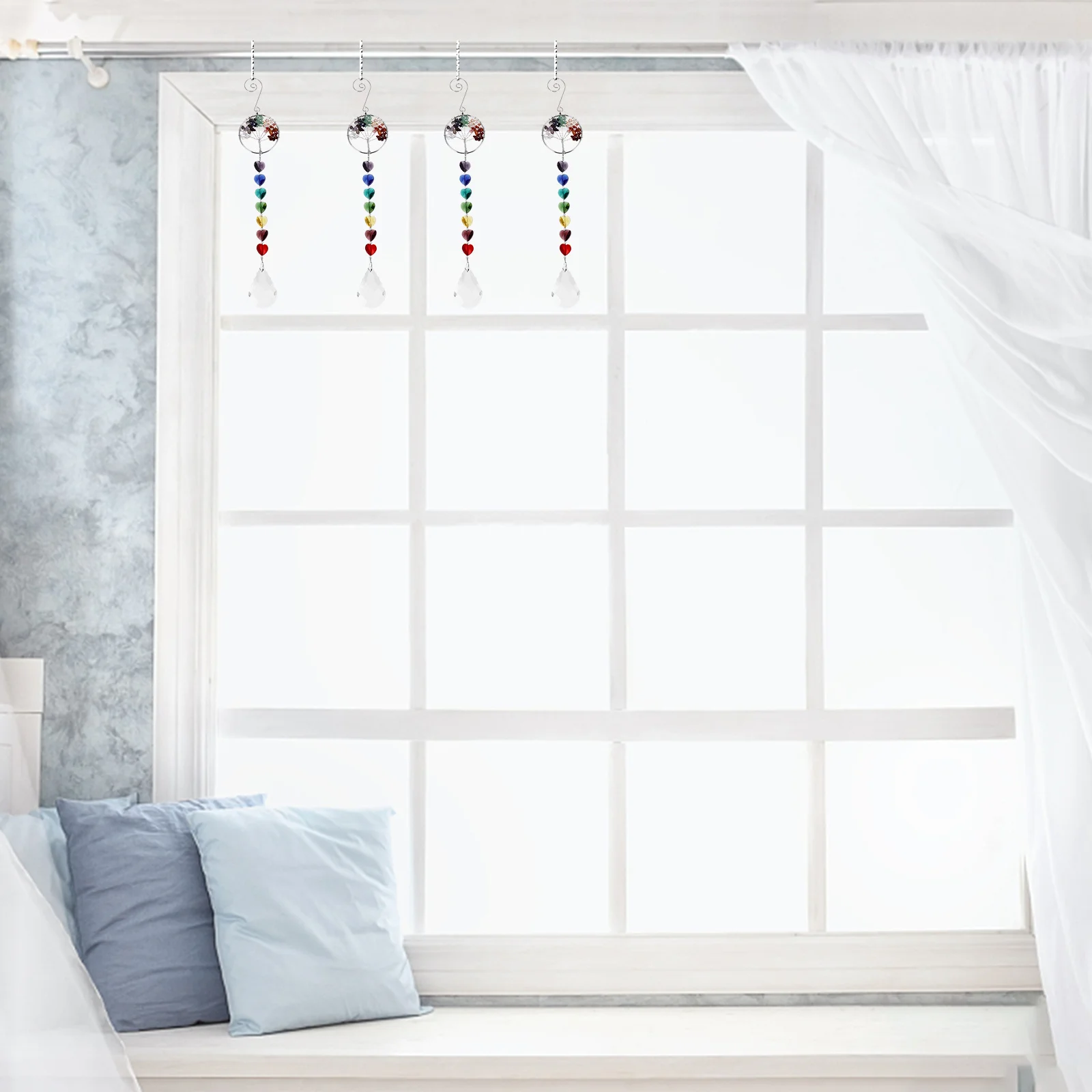 

Heart Crystal Ball Prisms Pendant Hanging Decoration Home Window Curtain Suncatcher Reflector Crystal Ball Prisms