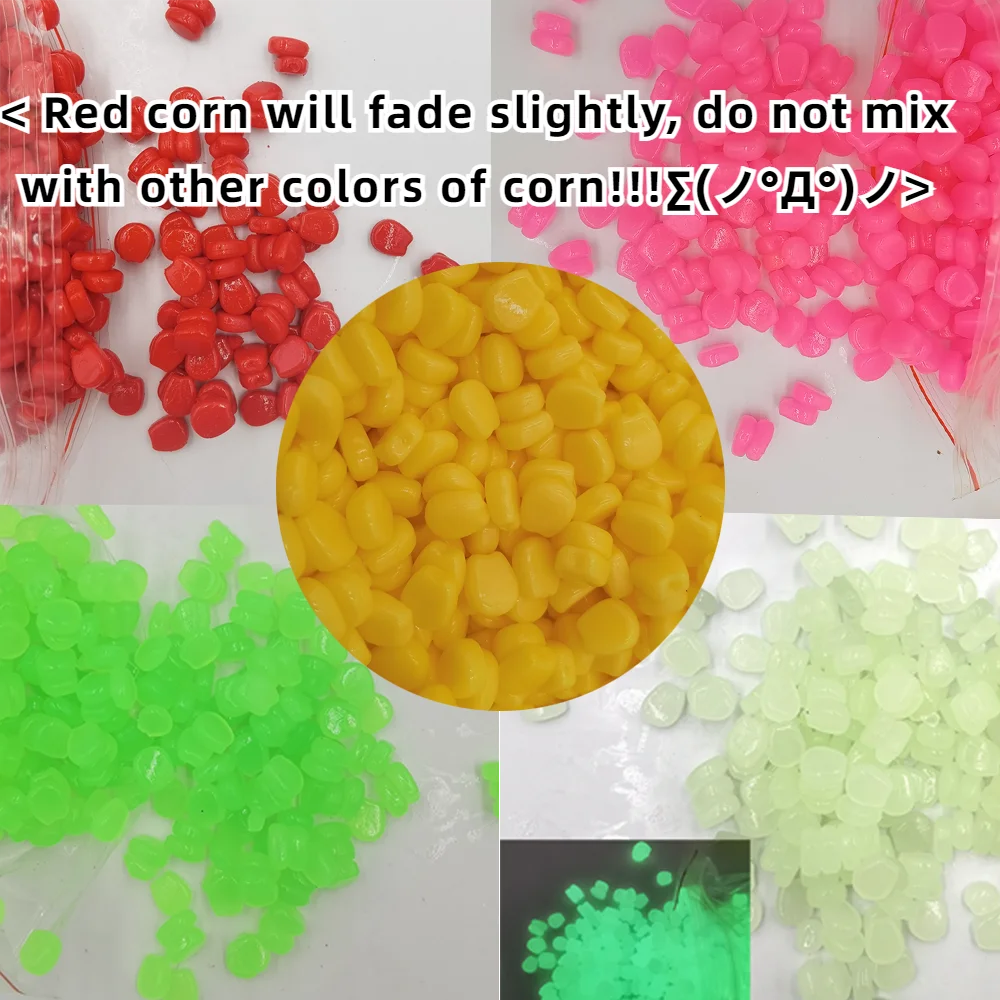 100PCS/lot Flavor Floating Corn Kernels Taste Flavor Articulated Bait Silicone Artificial Baits 1cm 0.3g Soft Fishing Lure Fish