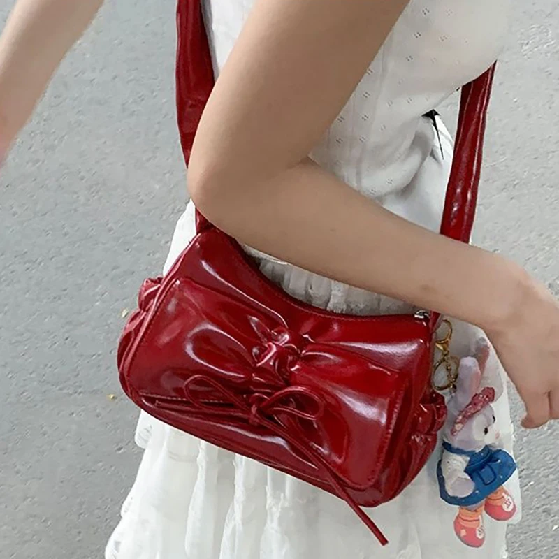 HAEX Luxury Women Handbags Designer Wrinkled Drawstring Soft PU Ladies Crossbody Shoulder Bags Fashion Daily Commute Bolso Mujer