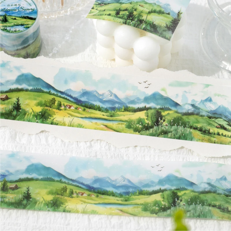 JIANQI 50 مللي متر * 2 متر أشرطة PET مشهد جميل لتقوم بها بنفسك سكرابوكينغ ديكور ألبوم صور مجمعة غير المرغوب فيه مجلة المواد ملصقات جماليات