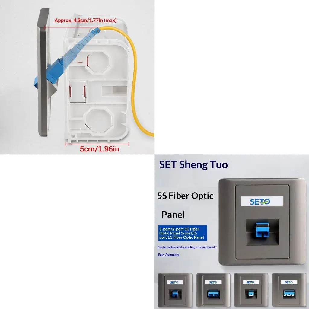 Reliable 86 Type Fiber Opticals Plate For Single Double Port Connection In Various Setting Opticals Fiber Socket