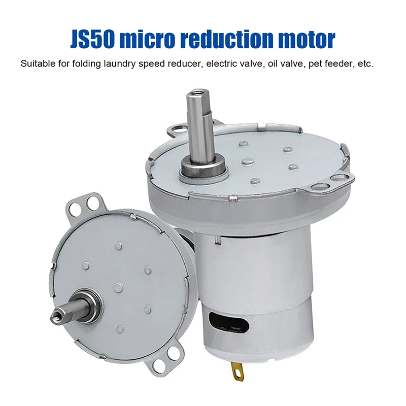 DIY Accessories Micro Reduction DC Motor DC24V JS50 Deceleration Gear Motors 7800 Rpm For Pet Feeder Oil Valve