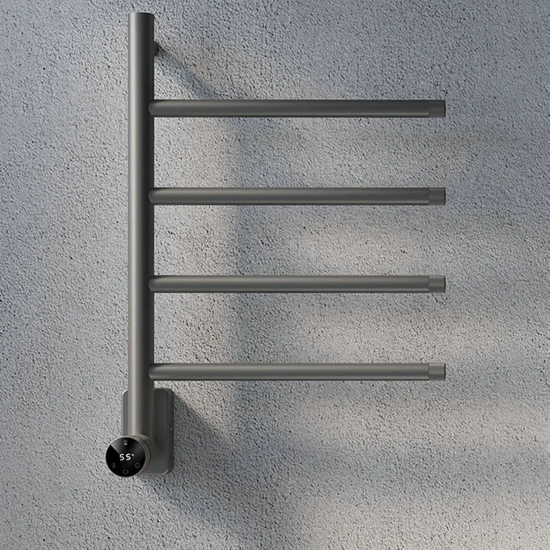 Electroplated stainless steel rotated waterproof electric towel rack, WIFI intelligent drying wall-mounted towel rack GN515FR