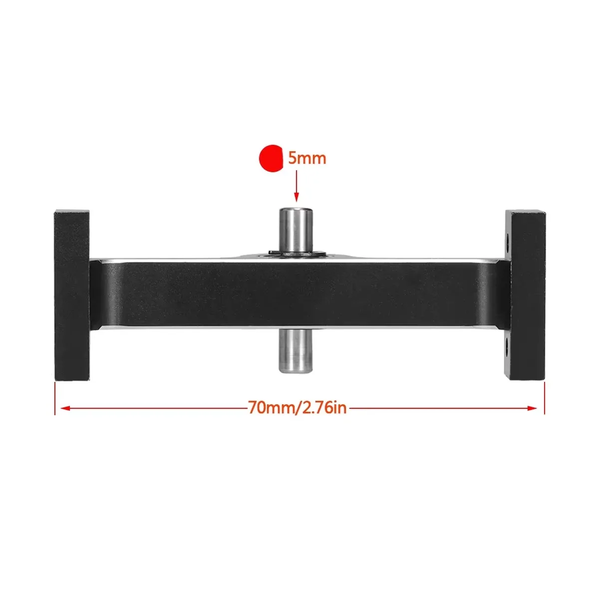 Aluminum Alloy 1/10 Transfer Case 70mm Width 5mm D-Shaped Shaft for RC Crawler Cheater Rigs MOA 1.9 Shafty LCG Chassis Build
