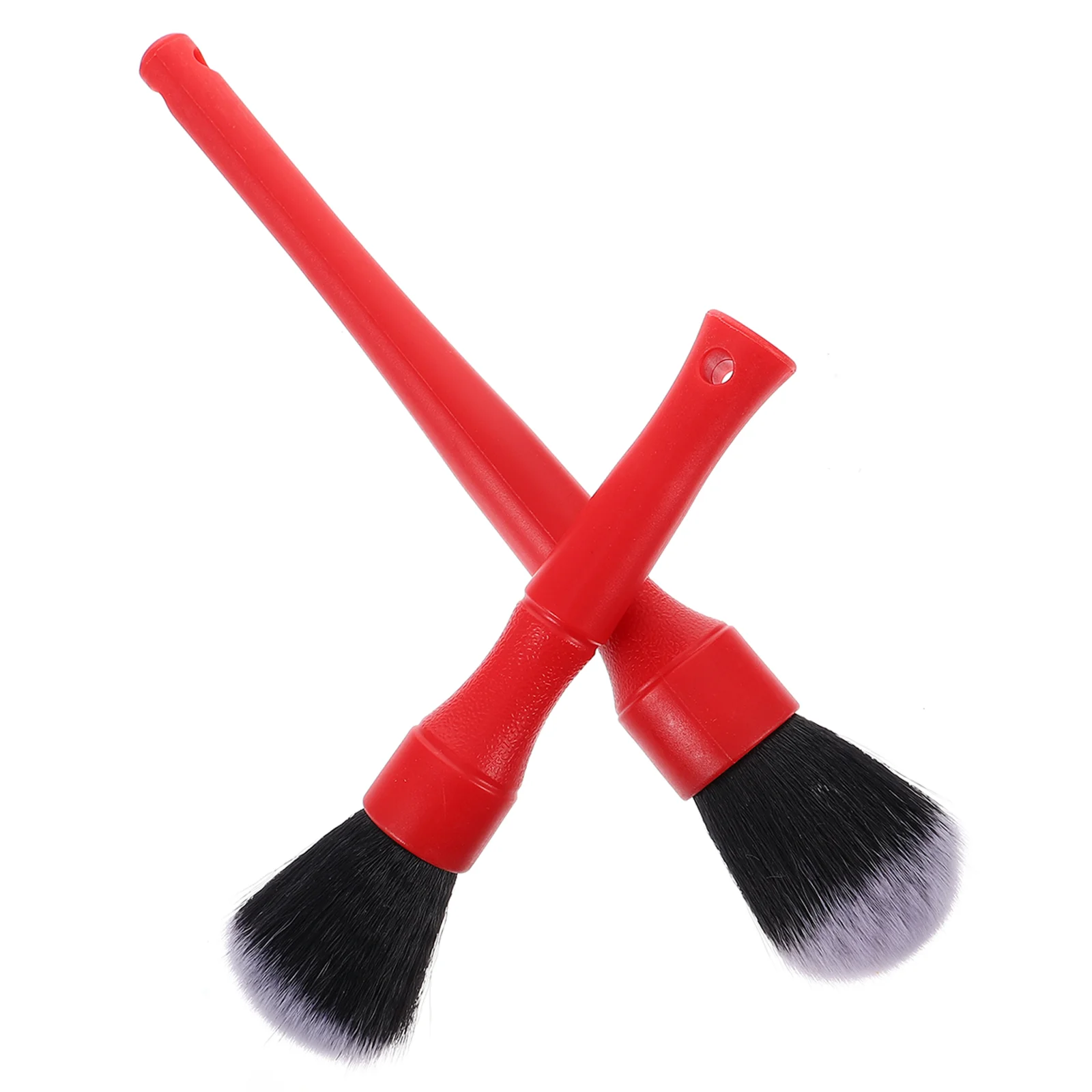 2 Pcs Cars Interior Cleaning Brush Tools Detailing Automotive Anti-scratch Air Vents Red