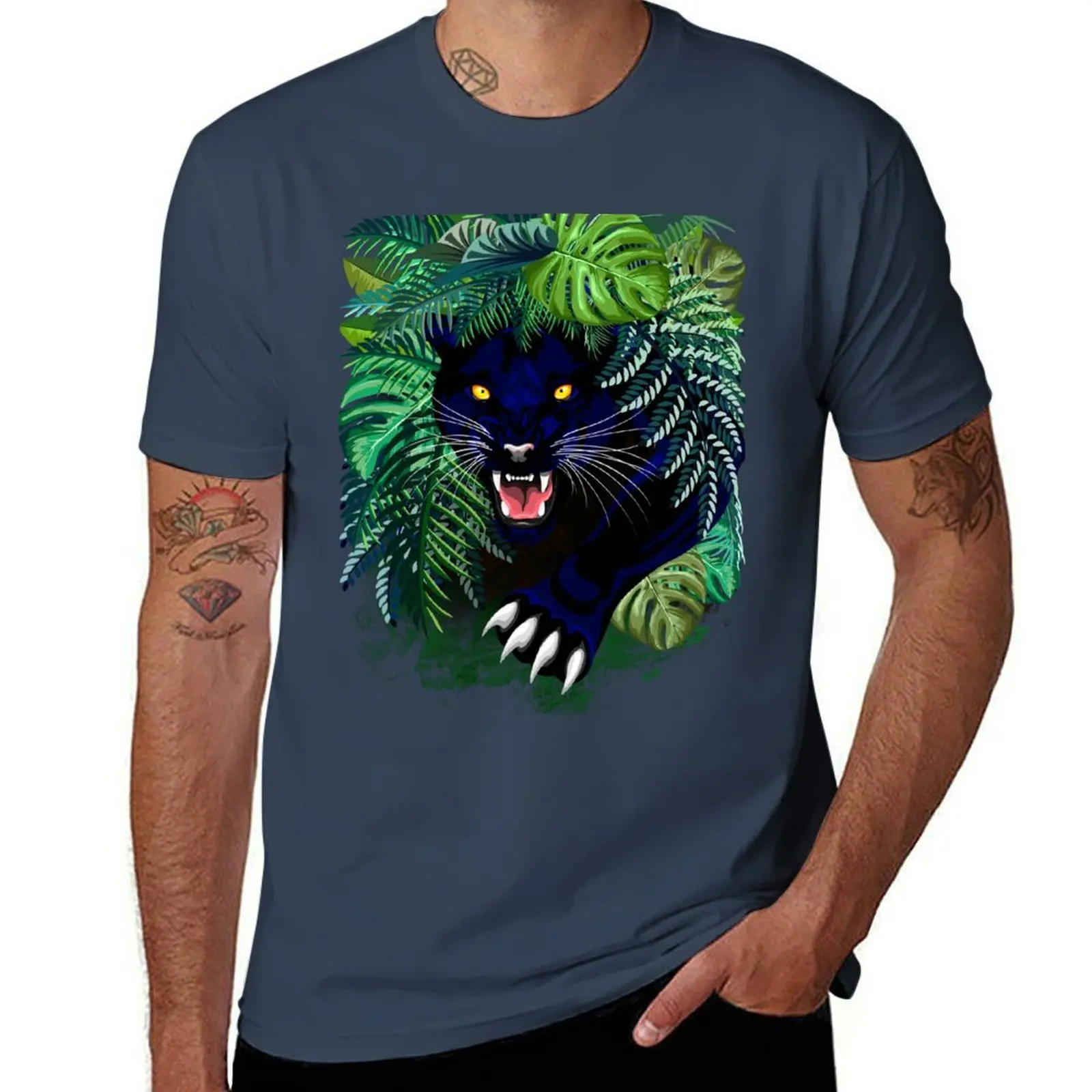 

Black Panther Spirit of the Jungle T-Shirt Casual Streetwear Short Sleeve Tee