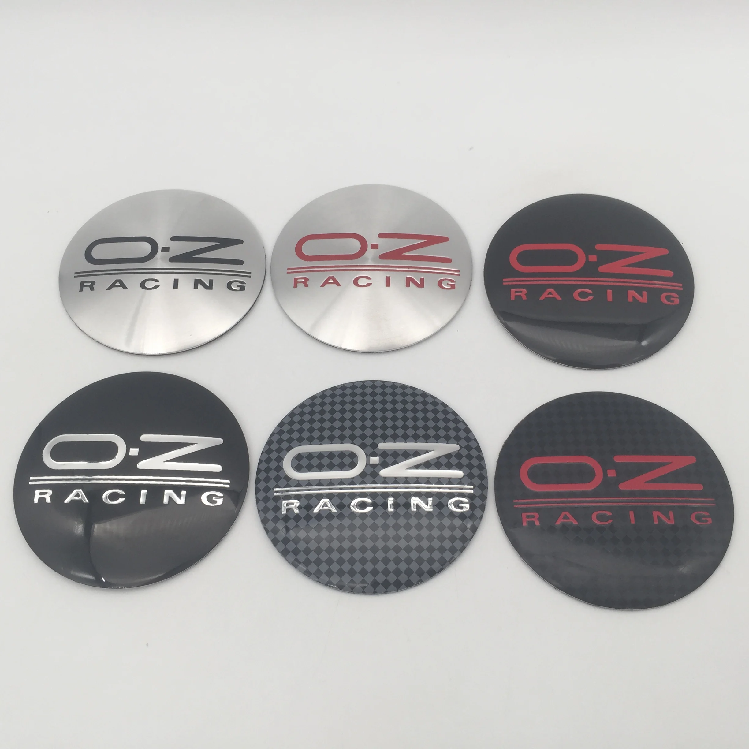 4pcs 3D 50mm 56mm 60mm 65mm OZ O.Z logo Car emblem Wheel Center hub Caps Badge cover sticker styling accessories