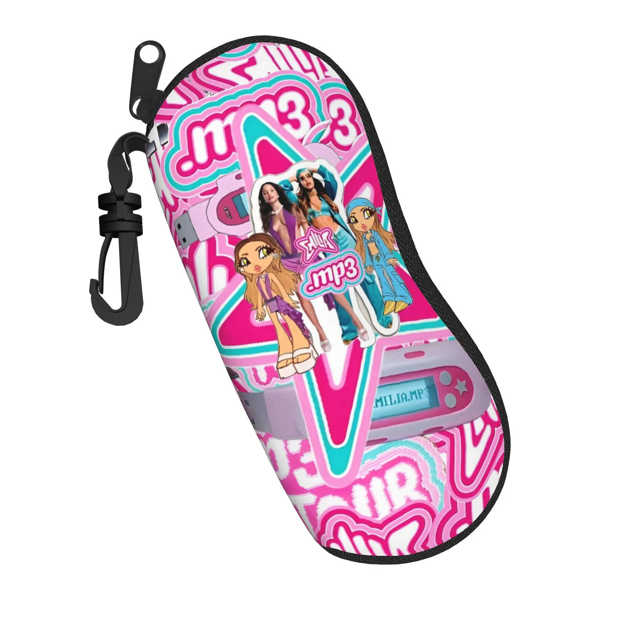 Singer Emilia Mernes MP3 Tour Glasses Case Cover  Sunglasses Pouch Outdoor Soft Eyewear Box Custom Men Women Eyeglass Protector