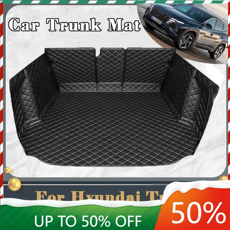 Car Trunk Mat For Hyundai Tucson NX4 2021 2022 2023 Dirt-resistant Fully Surrounded Trunk Mat Rear Cargo Tray Car Accessories