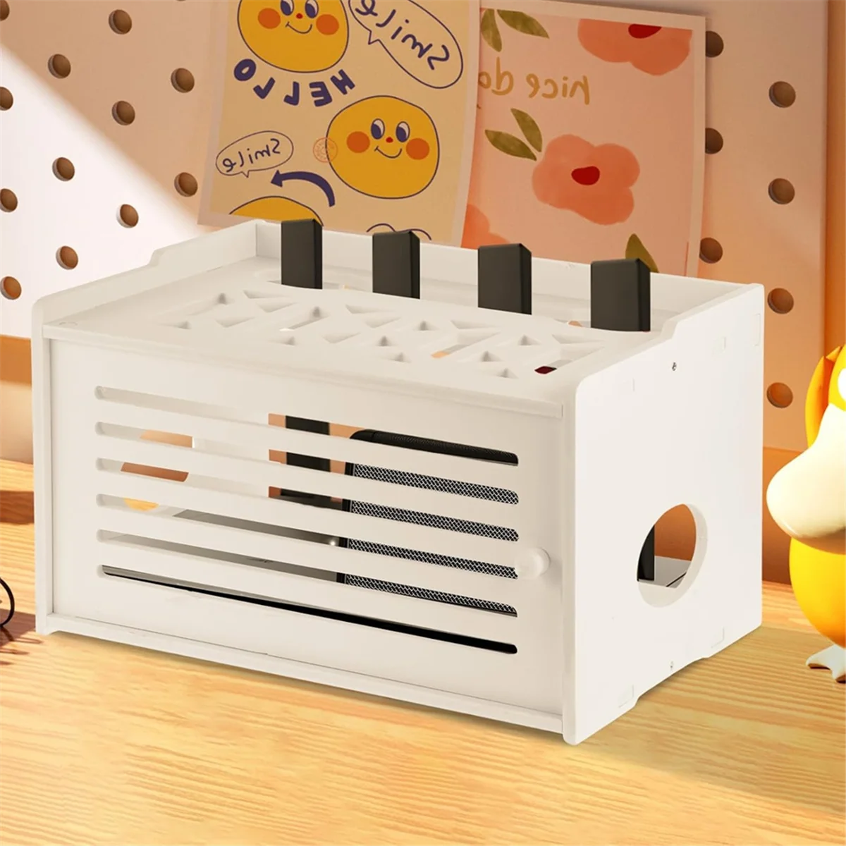 Y31A Router Regal Lagerung, Projektor Regal, Projektor Ständer, Router Lagerung Box, Power Strip Kabel Management Hider Rack