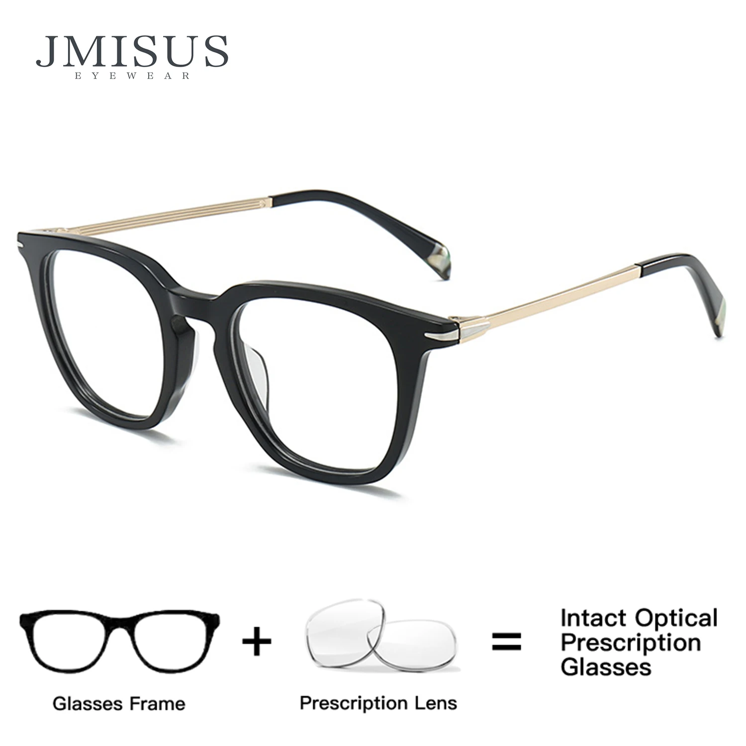 

JMISUS JMISUS 2025 New Arrivals Square Prescription Glasses Spring Leg Myopia Eyewear Fashion Progressive Eyeglasses for Women