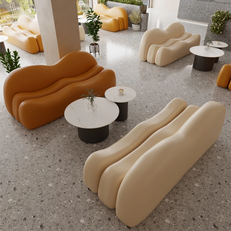 Acene sofá mesa e cadeira, Leite Tea Shop levando sobre Booth, Coffee Shop Western Restaurant