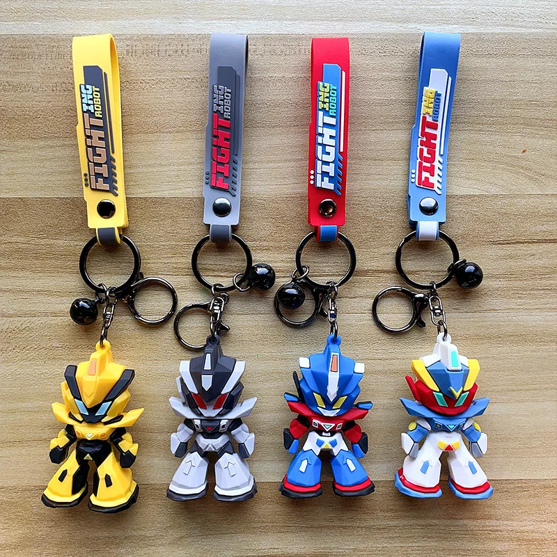 Creative Battle Robot Keychain Cartoon Transform Robot High-grade Pendant Keyring for Men Bag Car Charm Ornament Keyfob Jewelry