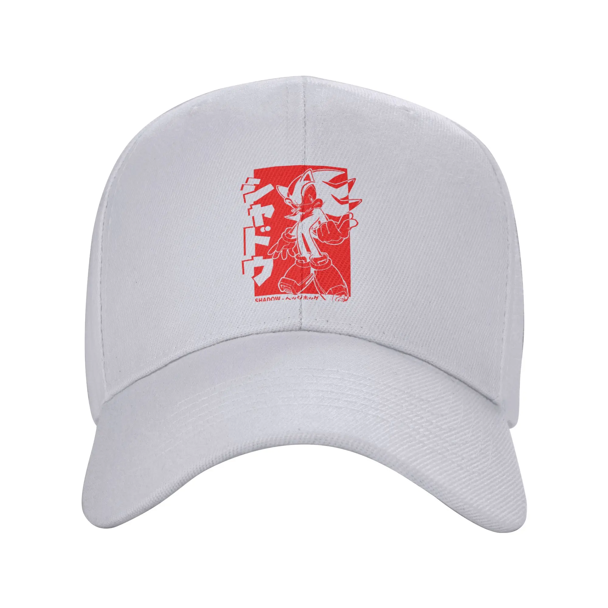 Fashion Japanese Shadow The Hedgehog Essential Curved Brim Baseball Cap Korean Casual Mesh Cap